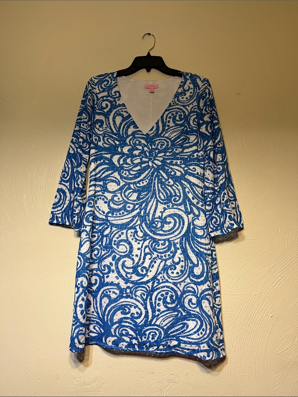 Lily Pulitzer Jade Resort crochet lace dress blue medium